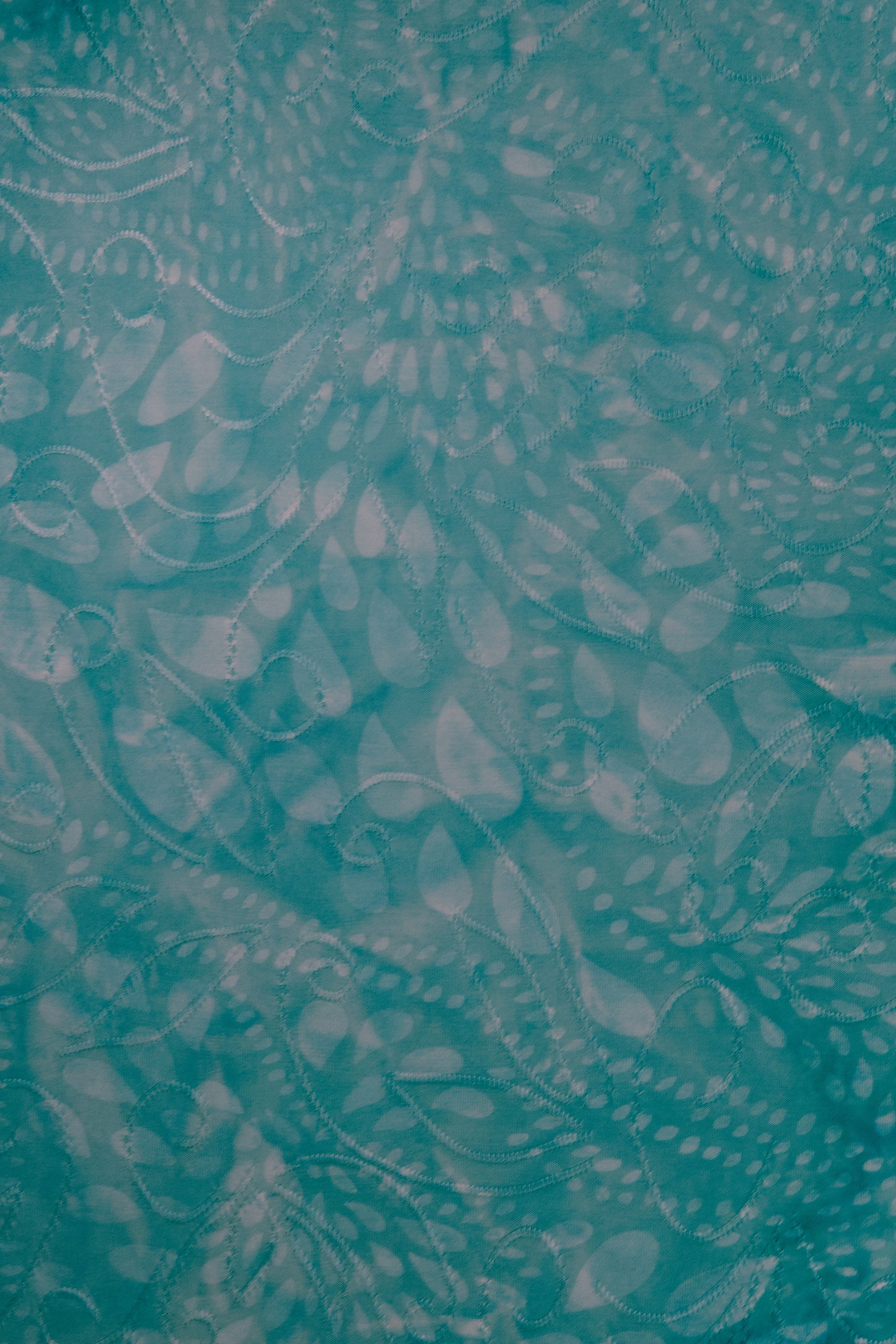 Aqua Peacock Swirl Skirt